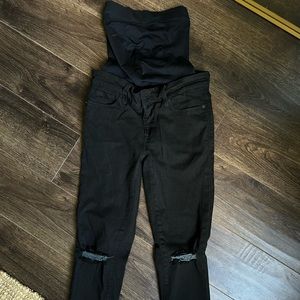 Black Blanqi maternity jeans with belly support. Excellent condition.